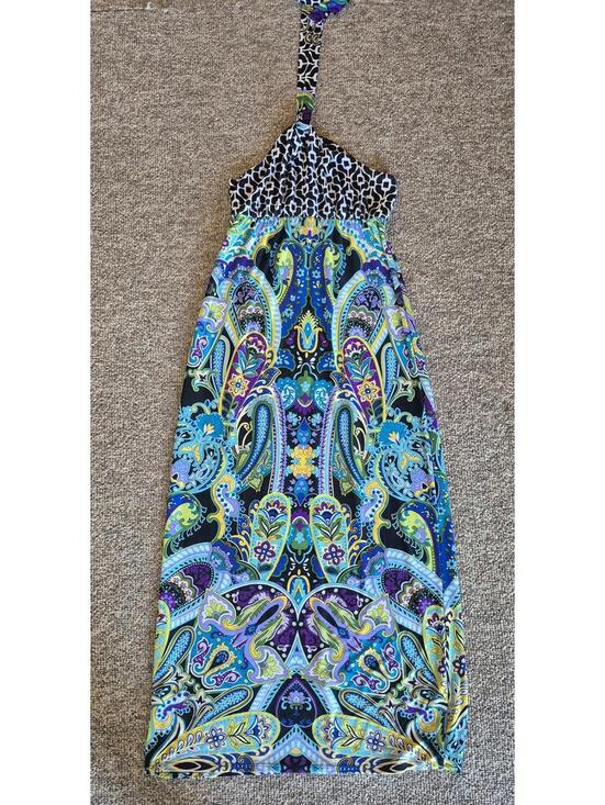 Snap Dresses & Skirts - Snap Women's Medium Halter Maxi Dress with Mixed Prints